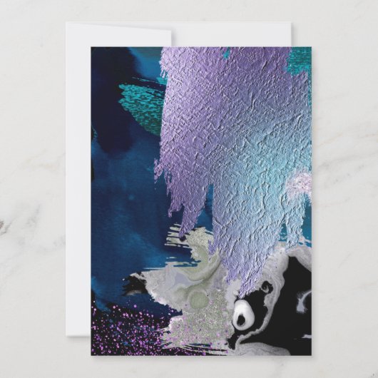 結婚の |ラベ素晴らしンはっきりしたダー抽象芸術 招待状 (裏面)