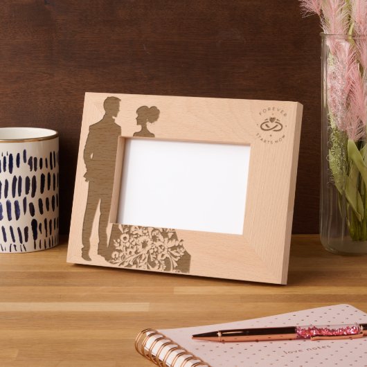 結婚の レーザー彫刻フレーム (左)