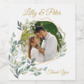 結婚の，ワインボトルラベル，カスタム, ワインラベル (シングルラベル)