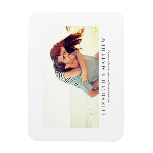結婚の |写真エレガントモダンカスタム写真 マグネット (縦)