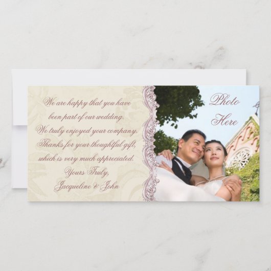 結婚の~写真カード サンキューカード (正面)