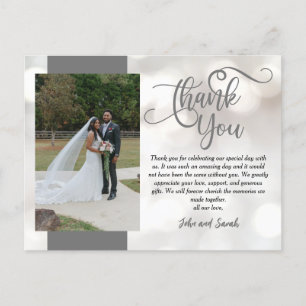 結婚の《写真》ぼけ味お礼はがき ポストカード