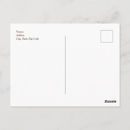 結婚の《写真》ぼけ味お礼はがき ポストカード (裏面)