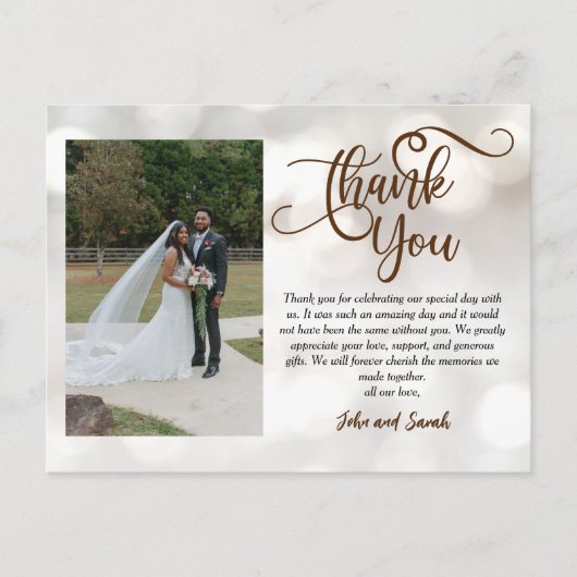 結婚の《写真》ぼけ味に感謝 ポストカード (正面)