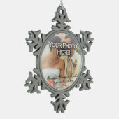 結婚の～初めてのクリスマスフォトオーナメント スノーフレークピューターオーナメント