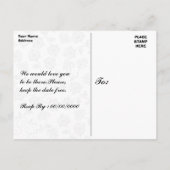 結婚の，婚約パーティ招待 インビテーションポストカード (裏面)