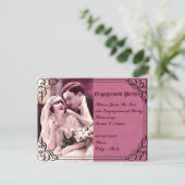 結婚の，婚約パーティ招待 インビテーションポストカード (スタンド正面)
