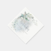 結婚の 愛の月の上のほこりっぽい青 スタンダードカクテルナプキン (角)