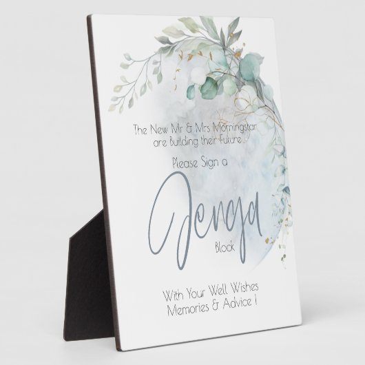 結婚の 愛の月の上のほこりっぽい青 フォトプラーク (側面)