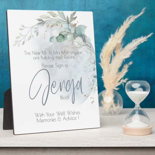 結婚の 愛の月の上のほこりっぽい青 フォトプラーク (側面)