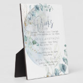 結婚の 愛の月の上のほこりっぽい青 フォトプラーク (側面)