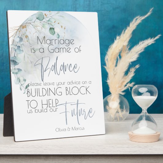 結婚の 愛の月の上のほこりっぽい青 フォトプラーク (側面)