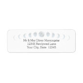 結婚の 愛の月の上のほこりっぽい青 ラベル (正面)