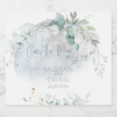 結婚の 愛の月の上のほこりっぽい青 リキュールボトルラベル (シングルラベル)