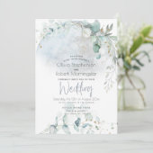 結婚の 愛の月の上のほこりっぽい青 招待状 (スタンド正面)