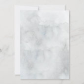 結婚の 愛の月の上のほこりっぽい青 招待状 (裏面)