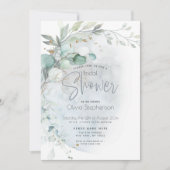 結婚の 愛の月の上のほこりっぽい青 招待状 (正面)