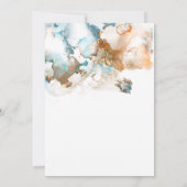 結婚の |抽象芸術墨付きアルコールインク 招待状 (裏面)