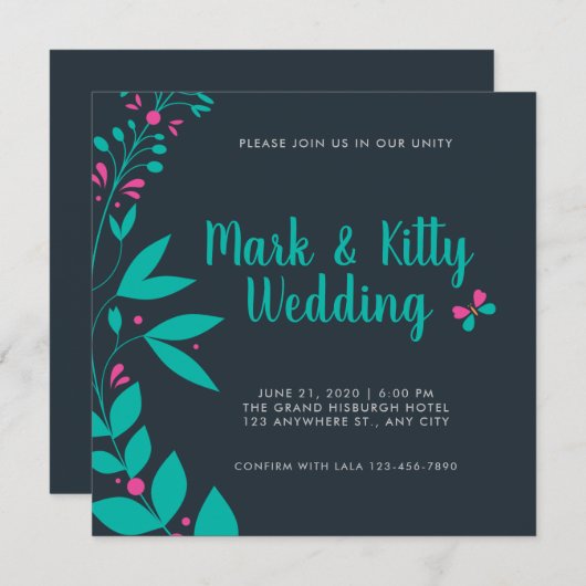 結婚の 招待状 (正面/裏面)