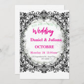 結婚の,招待,フローラ,ピンク,ロエレガントマ シーズンカード (正面/裏面)