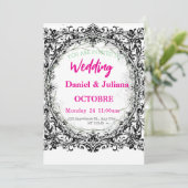 結婚の,招待,フローラ,ピンク,ロエレガントマ シーズンカード (スタンド正面)