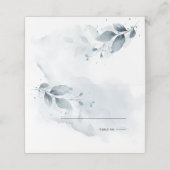 結婚の |水素朴色ほこりっぽい青い葉 プレイスカード (外部開封)