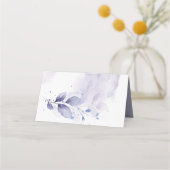 結婚の |水素朴色プラムパープル プレイスカード (裏面)