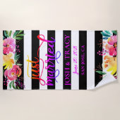 結婚の，花嫁，花婿，妻，夫，結婚贈り物 ビーチタオル (正面)