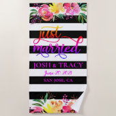 結婚の，花嫁，花婿，妻，夫，結婚贈り物 ビーチタオル (正面)