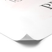 結婚の |葉素朴ピンクフローラバー記号 ポスター (角)