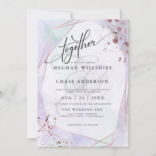 結婚の |薄紫淡い色のとシーフオムグリーンジェスペ (正面)