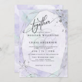 結婚の |薄紫淡い色のシーフオムグリーンシルバーJaspe (正面/裏面)