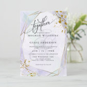 結婚の |薄紫淡い色のシーフオムグリーン金ゴールドJaspe (スタンド正面)