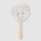 結婚の |薄紫素朴とアラバスター牡丹フローラ ハンドファン (裏面)