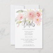 結婚の |詳細ライトピンクフローラブーケ 招待状 (正面)