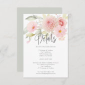 結婚の |詳細ライトピンクフローラブーケ 招待状 (正面/裏面)