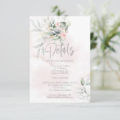 結婚の |詳細素朴とユーカリ 招待状 (スタンド正面)