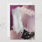 結婚の |金ゴールドエレガントカシス梅ブラシストローク 招待状 (裏面)