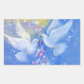 結婚の 長方形シール (正面)