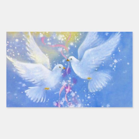 結婚の 長方形シール (正面)