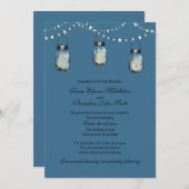 結婚の – 3つるのメイスン・ジャース 招待状 (正面/裏面)