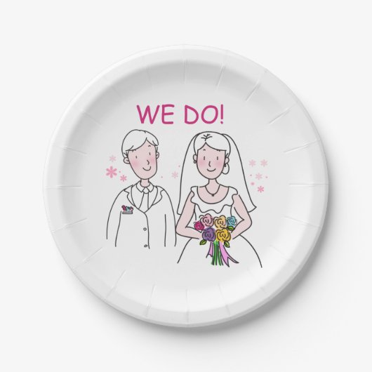 結婚の(A) ペーパープレート (正面)