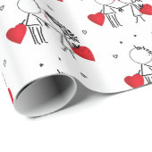 結婚の， day Valenine, love Wrapping紙 ラッピングペーパー (ロールコーナー)