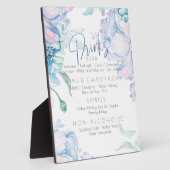 結婚の | Sky BlueとBubblegumピンク牡丹 フォトプラーク (側面)