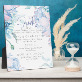 結婚の | Sky BlueとBubblegumピンク牡丹 フォトプラーク