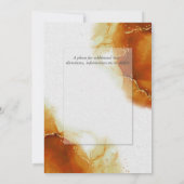 結婚の | Topaz金ゴールド抽象芸術大理石 招待状 (裏面)