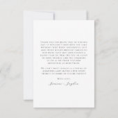 結婚のAfrican American Photoありがとう サンキューカード (裏面)