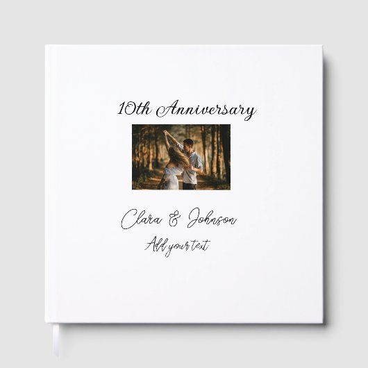 結婚のAnniversary add name year画像文字の数 ゲストブック (正面)