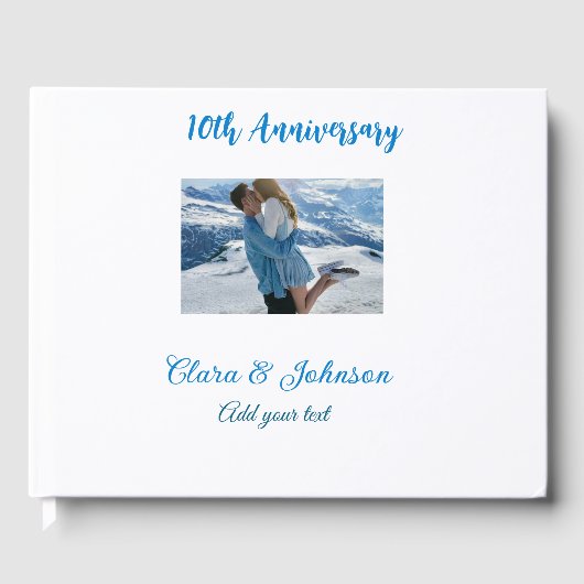 結婚のAnniversary add name year画像文字の数 ゲストブック (正面)