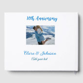 結婚のAnniversary add name year画像文字の数 ゲストブック (裏面)